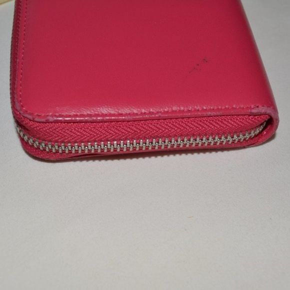 Longchamp Pink Leather Zip Around Wallet – Classic Organizer - Picture 8 of 16